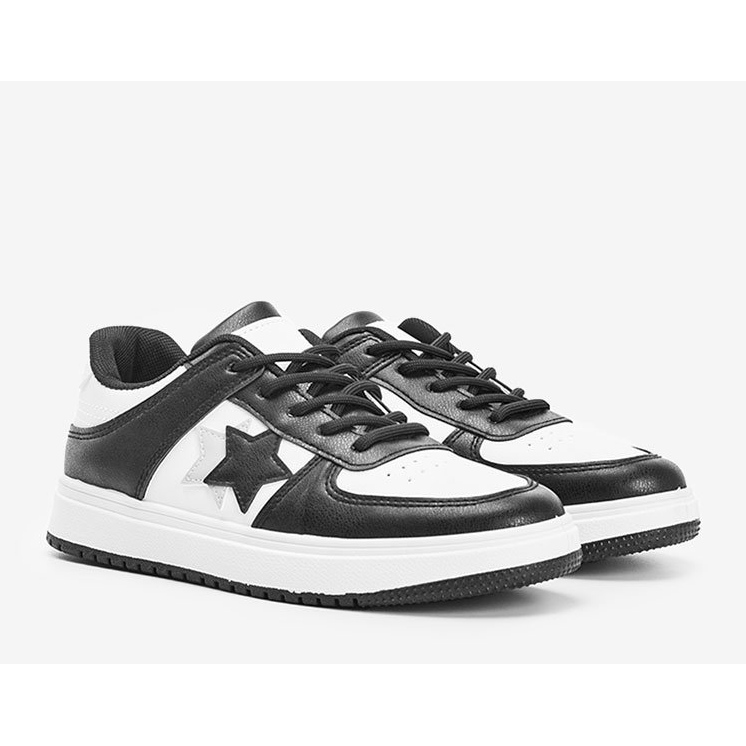 Svartvita sneakers med stjärnor Polja 1
