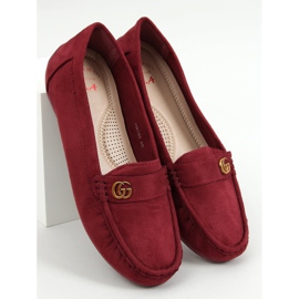 Burgundy loafers för kvinnor H8192 Burdeos röd 1