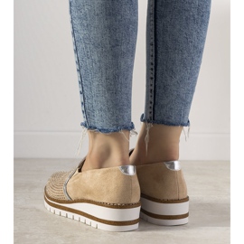Slip-on silverskor med GF-FD9 dubbar beige 1