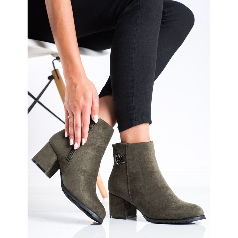 J. Star Högklackade stövlar grön 1