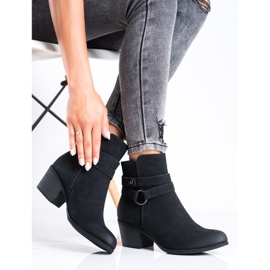 J. Star Stövlar med dekorativt bälte svart 2