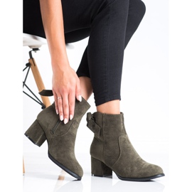 J. Star Kaki stövlar med dekorativ bindning grön 2