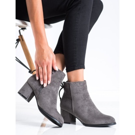 J. Star Stövlar med bindning grå 2