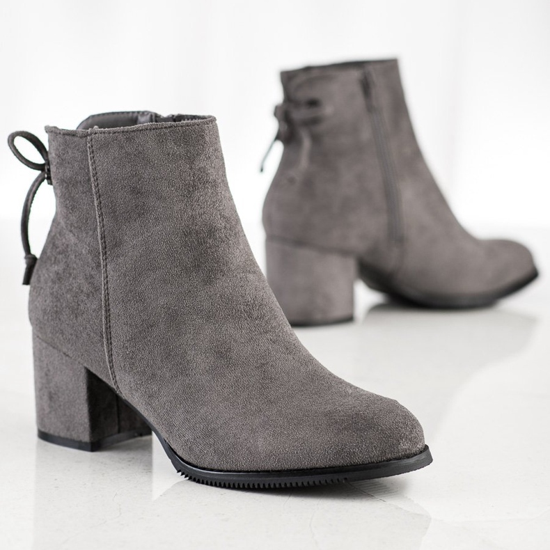 J. Star Stövlar med bindning grå 1