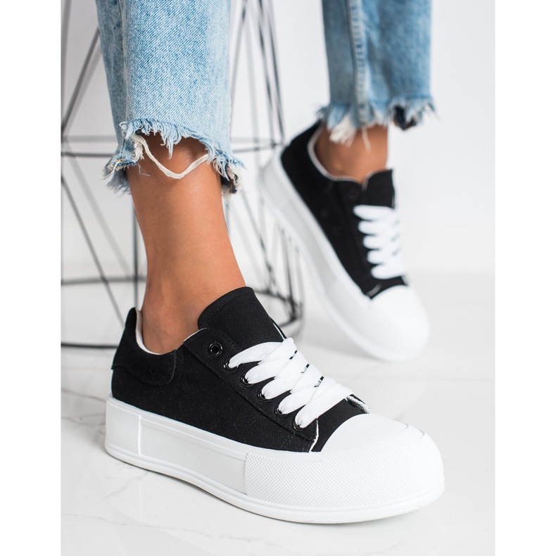 Goodin Klassiska sneakers på plattformen svart 2