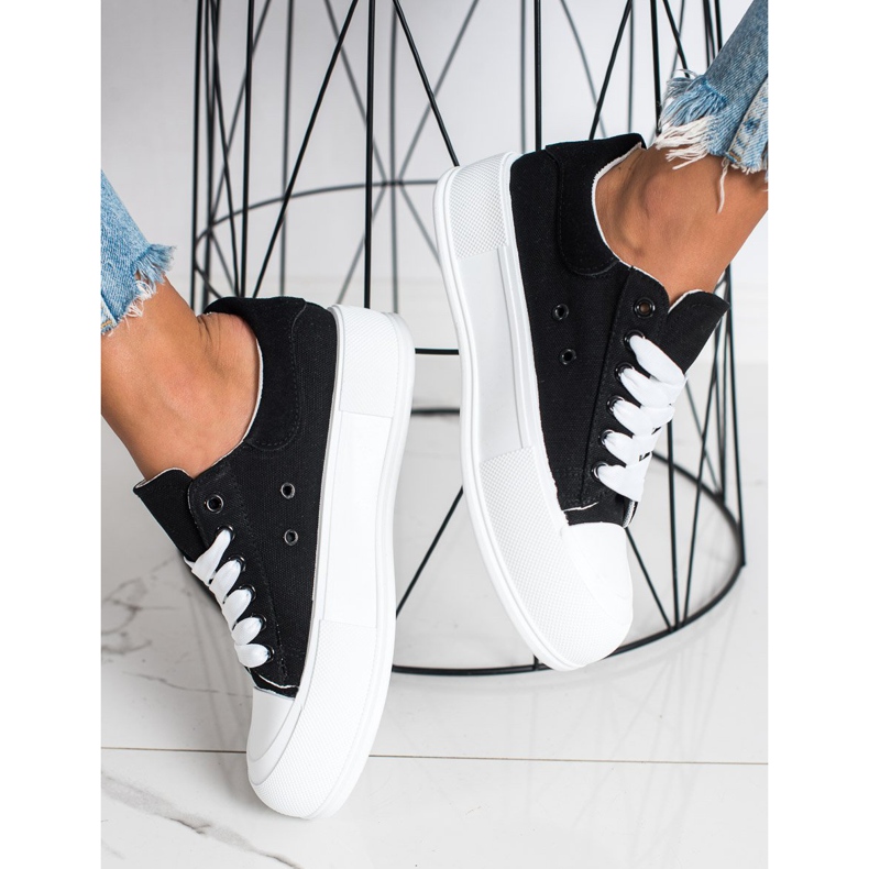 Goodin Klassiska sneakers på plattformen svart 1