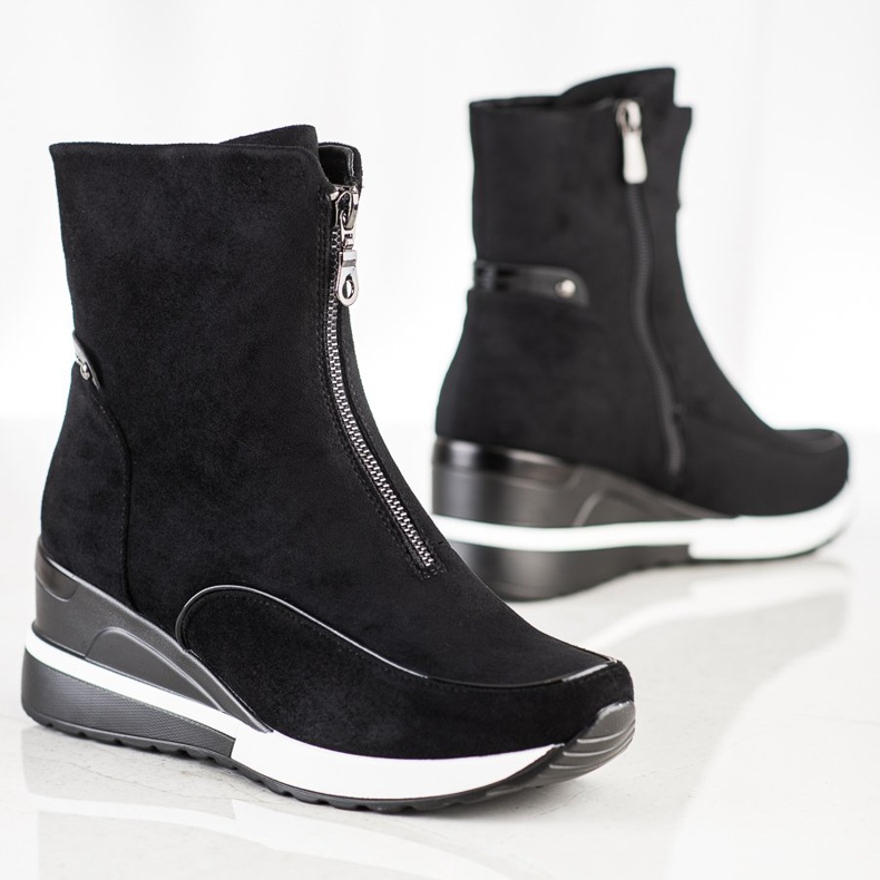 Högsvarta VINCEZA -stövlar 1