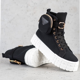 Goodin Sneakers På Paltform Med En Ficka svart 1