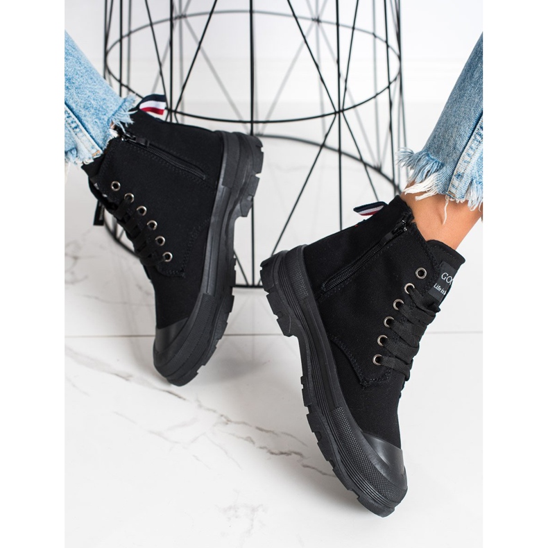 Goodin Sneakers med dekorativ dragkedja svart 1