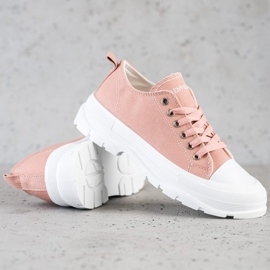Goodin Sneakers på plattformen rosa 1