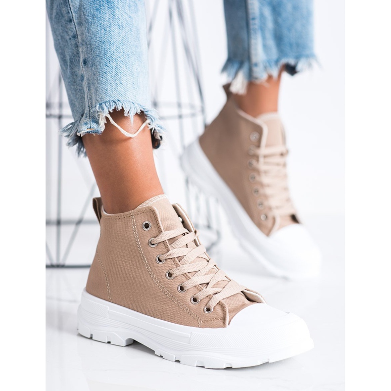 Goodin Höga bruna sneakers 2