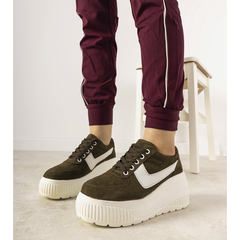 Gröna sportskor med hög Chillout -sula 1