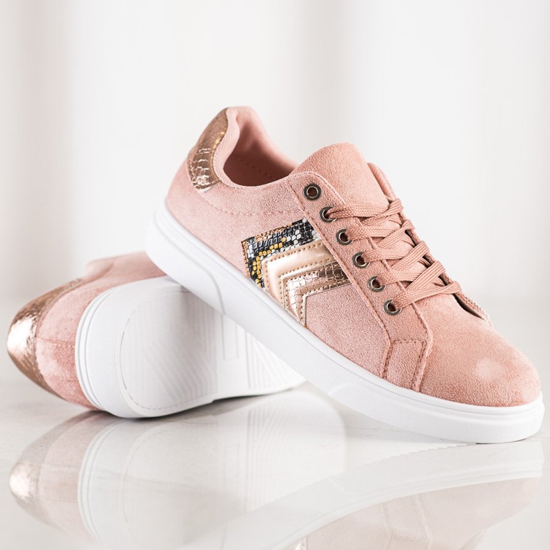 SHELOVET Mocka sneakers rosa 1