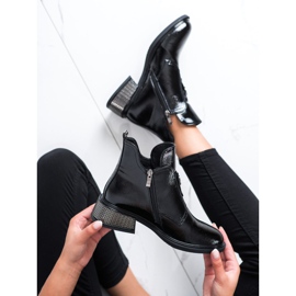 Filippo Snygga stövlar med dekorativ häl svart 1