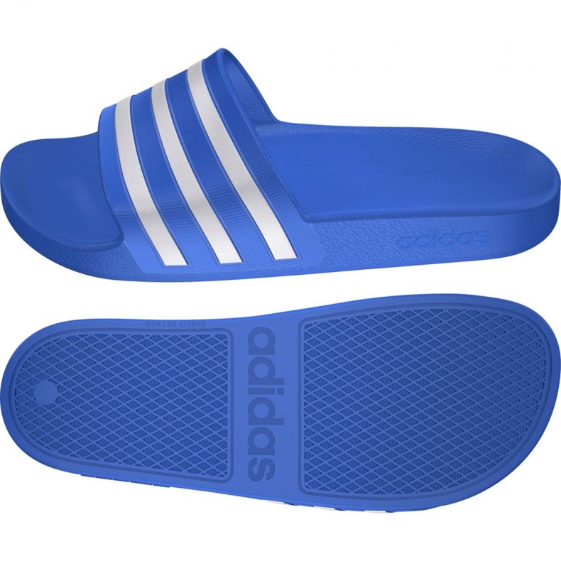 Adidas Adilette Aqua F35541 tofflor vit blå 7
