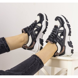 Svarta sneakers med holografiska Allison -insatser 1