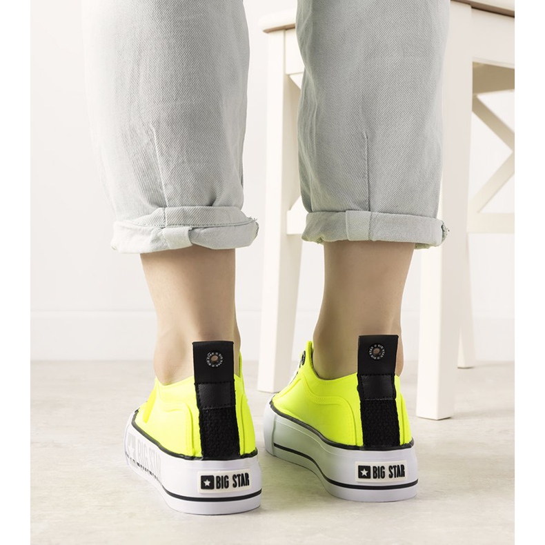 Alexa gula neon sneakers Big Star för kvinnor 1