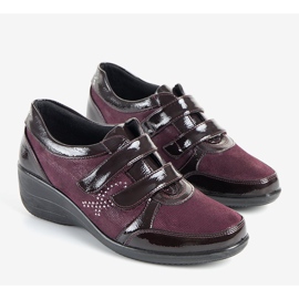 Maroon låga kilar Tiffy röd 1