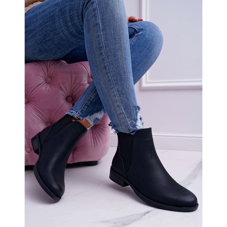 S.Barski Damstövlar Chelsea-stövlar Flat Heel Black Barski 18-75 svart 2