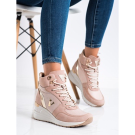 VINCEZA höga sneakers rosa 2
