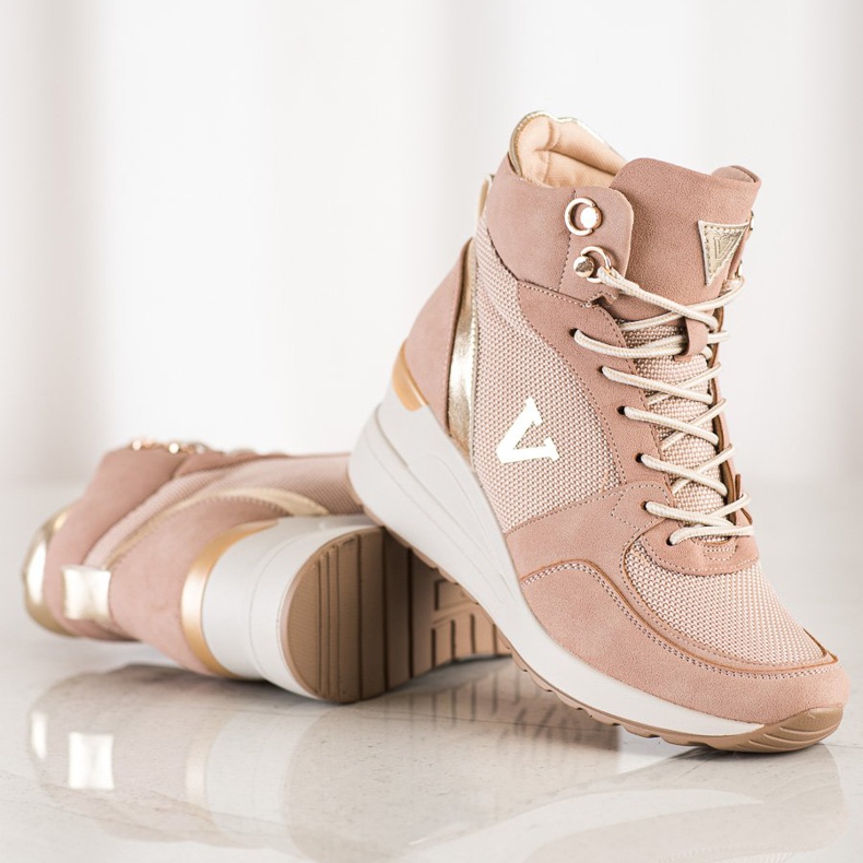 VINCEZA höga sneakers rosa 1