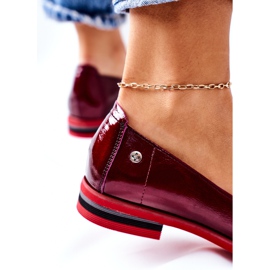 Lackerade läderskor Maciejka 05035-23 Burgundy röd 1