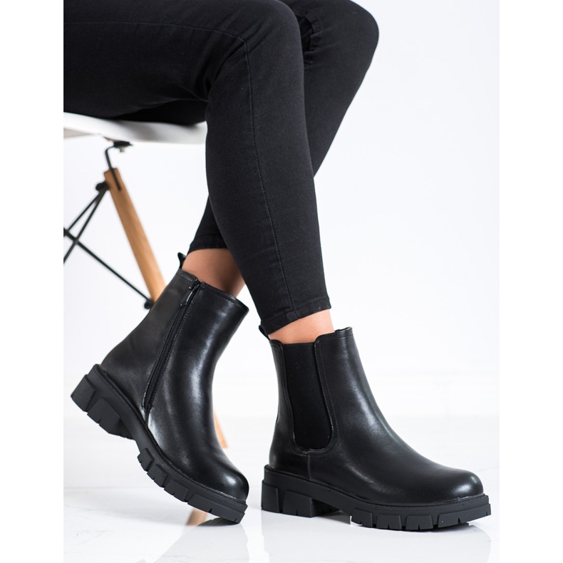 S. BARSKI S.BARSKI Platform stövlar svart 2