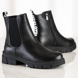 S. BARSKI S.BARSKI Platform stövlar svart 1