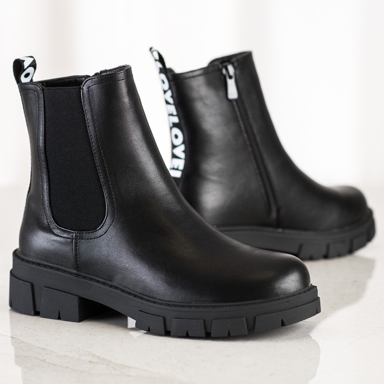 S. BARSKI S.BARSKI Platform stövlar svart 1