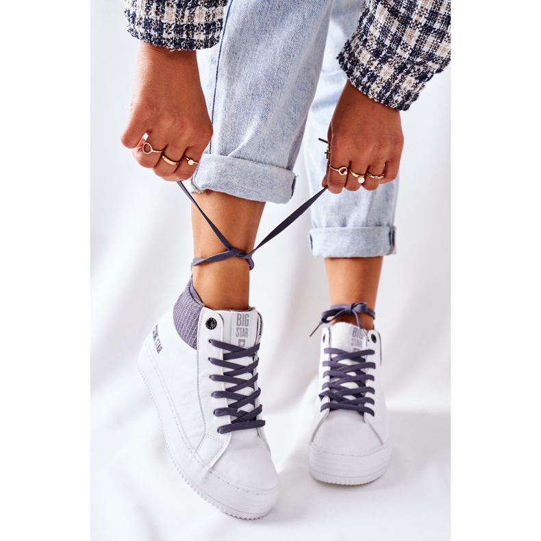 Högisolerade sneakers Big Star II274144 Vit-grå 2