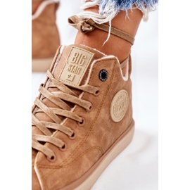 Läderisolerade sneakers Big Star II274149 Camel brun 1