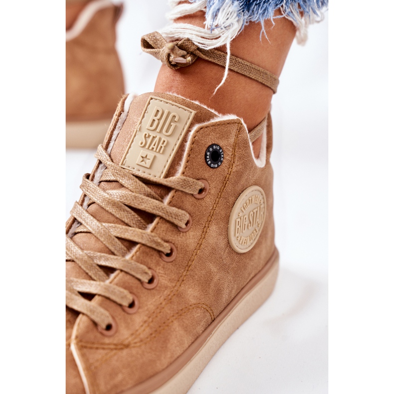 Läderisolerade sneakers Big Star II274149 Camel brun 1