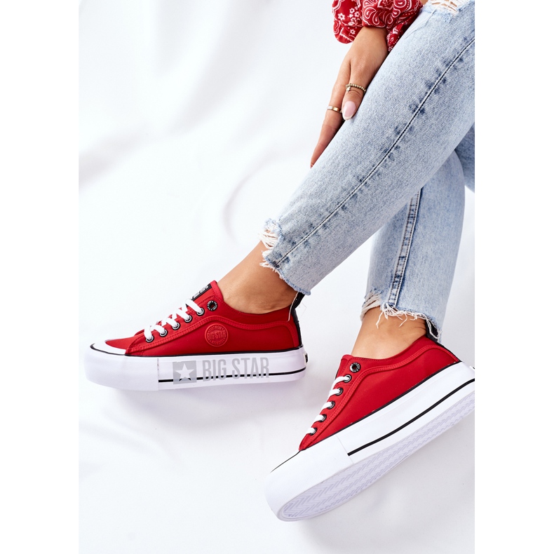 Sneakers På Big Star II274025 Röd plattform 1