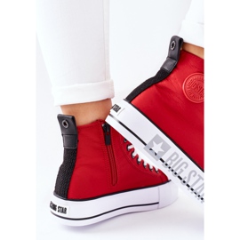 Höga sneakers på The Big Star II274018 röd plattform 1