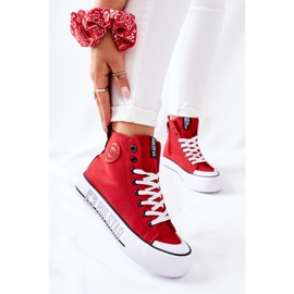 Höga sneakers på The Big Star II274018 röd plattform 2