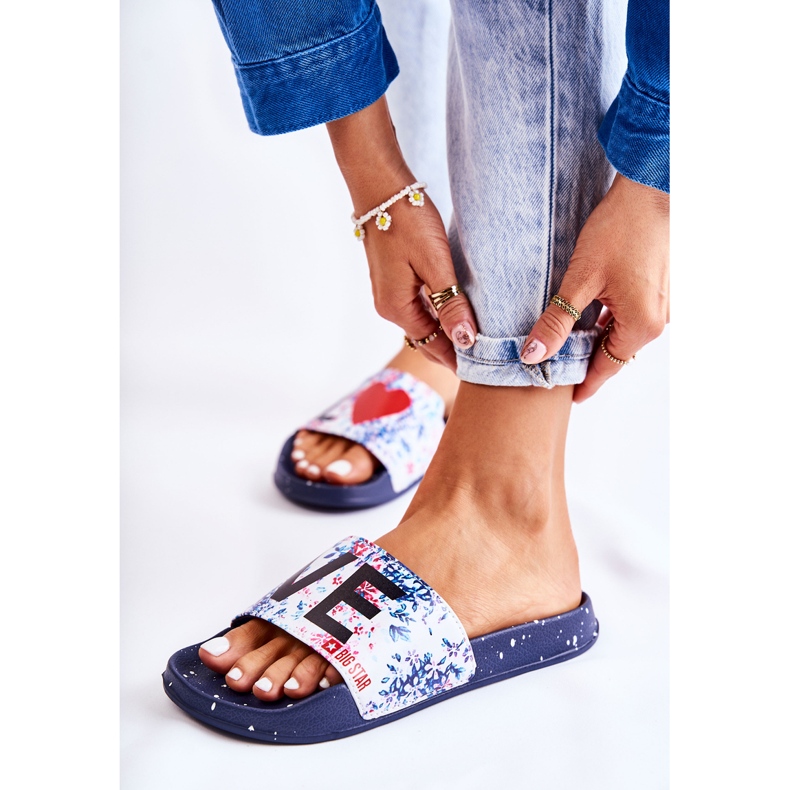 Gummi tofflor Big Star Love DD274A257 Marinblå mångfärgad 2