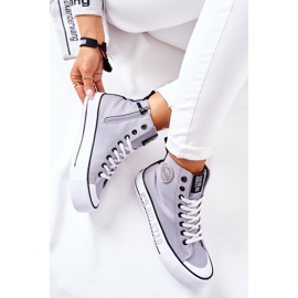 Höga sneakers på The Big Star II274016 grå plattform 1
