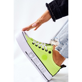 Sneakers On The Big Star II274022 Neongul plattform 1