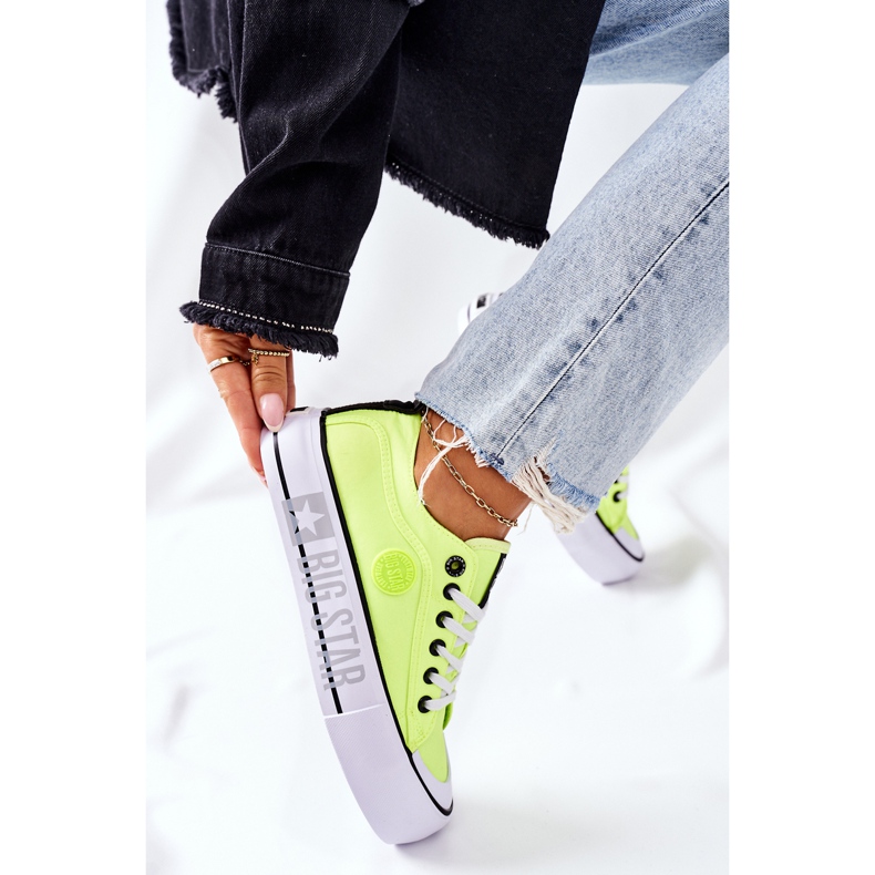 Sneakers On The Big Star II274022 Neongul plattform 2