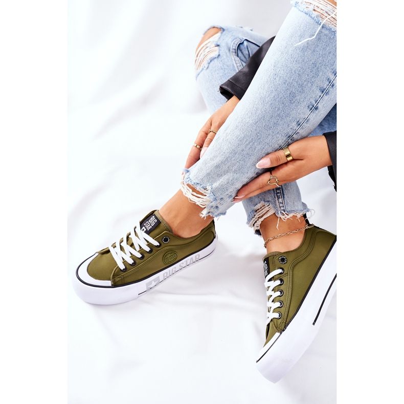 Sneakers På Big Star II274024 Khaki -plattformen kaki grön 1