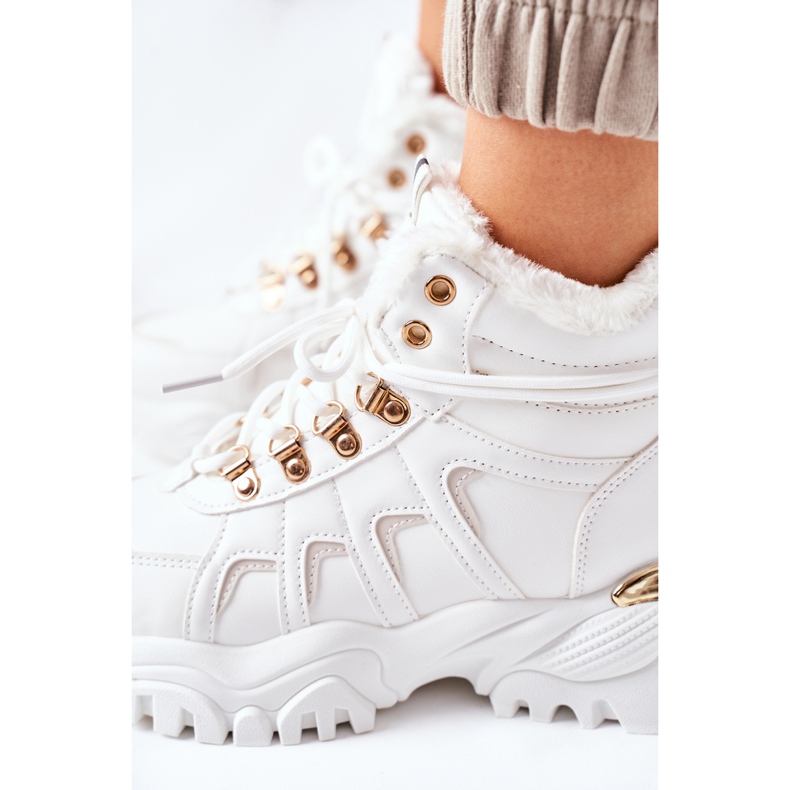 BM Kvinnors vita isolerade stövlar Hareshaw 1