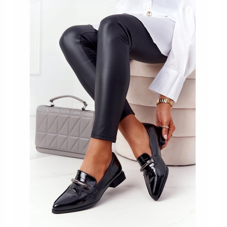 S.Barski Eleganta Moccasins S. Barski Premium Lacquered Black svart 5