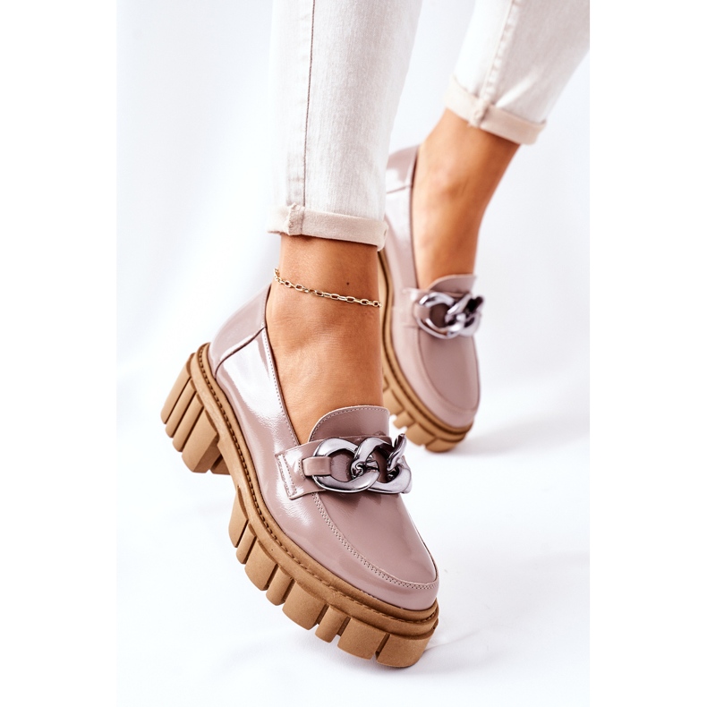 Dam Brogues Loafers Läder Cappuccino Laura Messi 2339 beige 2