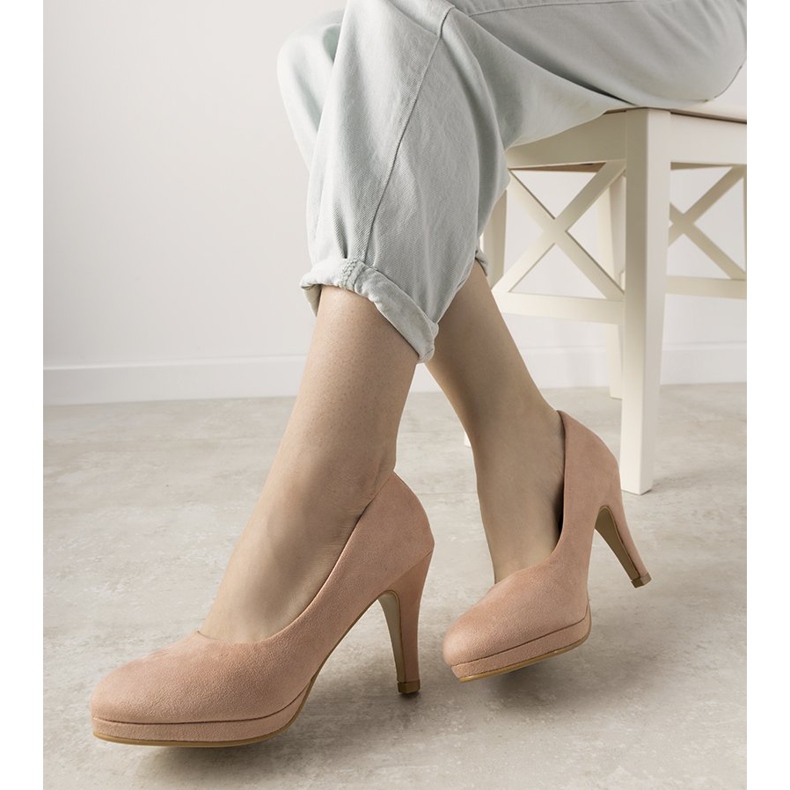 Rosa pumps på en Marino stilettklack 1