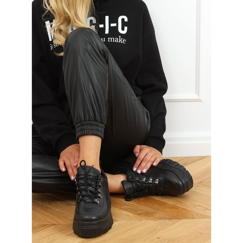 Svarta högsulade sportskor 6291 Svart 2