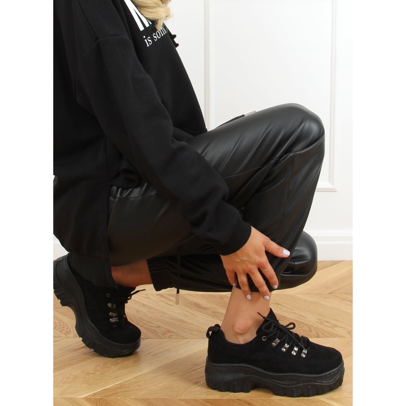 Svart 6290 Svarta högsulade sportskor 2