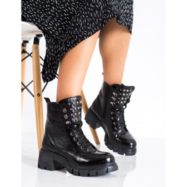 SHELOVET Trendiga arbetare med dubbar svart 2