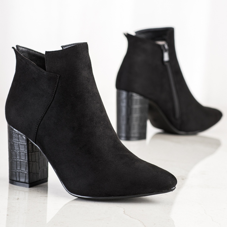 Vinceza Heel stövlar med ormtryck svart 1