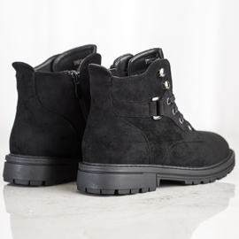 SHELOVET Snörskor i mocka svart 2