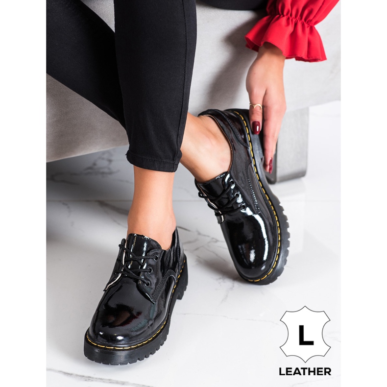 Filippo Snörskor i läder svart 1